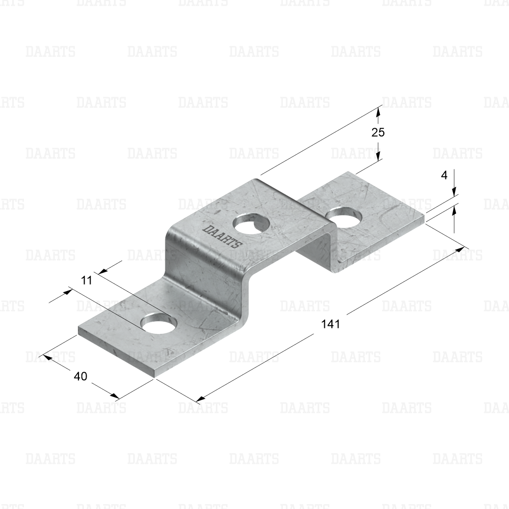с размерами  Зажим для Т-образного соединения DS MQL 41х21